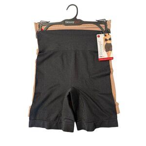 Skinny Girl Shaping Seamless Slip Shorts~Size Small~Black/Nude Set Shapers L3 33